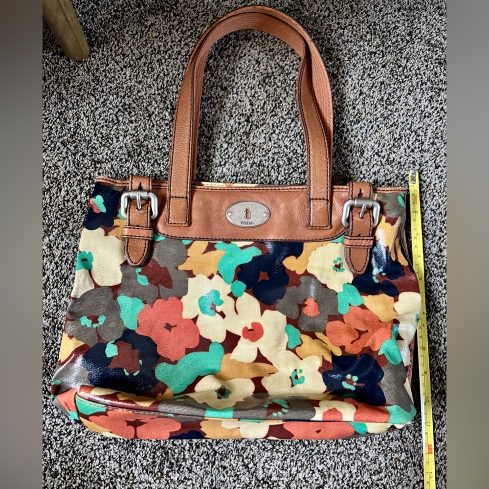 Fossil Floral Multicolor Tote Bag